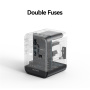 USAMS CC308 univerzalni putni adapter s 2x USB-C / USB-A priključcima i izvlačnim utikačima - 17W - crni