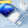 ESSAGER ES-CD30 set adaptera s USB-C priključkom i USB-C na Lightning kabel - 20W - 1 m - bijeli