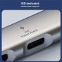 OTG-019Y 5-u-1 hub - 3,5 mm priključak / 2x USB-C / 2x USB-A na USB-C / Lightning - tamno sivi