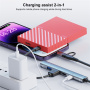 OTG-019Y 5u1 hub - 3,5 mm jack / 2x USB-C / 2x USB-A na USB-C / Lightning - srebrni