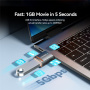 ESSAGER adapter za punjenje i prijenos podataka - USB-A na USB-C - tamno siva