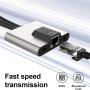 NK-1056S 3u1 reduktor - RJ45 / 3,5 mm priključak / USB-C na USB-C / Lightning / USB-A - siva