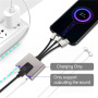 NK-1056S 3u1 reduktor - RJ45 / 3,5 mm priključak / USB-C na USB-C / Lightning / USB-A - siva