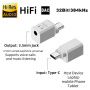 Mini audio redukcija - 3,5 mm jack na USB-C - bijela