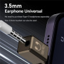 Mini audio redukcija - 3,5 mm jack na USB-C - bijela