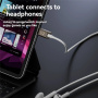Mini audio redukcija - 3,5 mm jack na USB-C - bijela