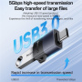 Yesido GS31 mini reduktor za punjenje i prijenos podataka - USB-A na USB-C - crna