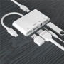 5u1 redukcija - HDMI / 3,5 mm jack / Lightning / 2x USB-A na Lightning - bijela