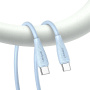 USAMS US-SJ716 kabel za punjenje i prijenos podataka - USB-C na USB-C - 1 m - ružičasti