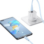 USAMS US-SJ716 kabel za punjenje i prijenos podataka - USB-C na USB-C - 1 m - ružičasti