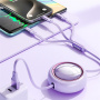 WEKOME Star Series 3u1 uvlačivi kabel za punjenje i prijenos podataka - USB-A na USB-C / Lightning / micro USB - 1,2 m - plavi