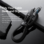 ESSAGER Dazzling pleteni kabel za punjenje i prijenos podataka - USB-C na USB-C - 1 m - crni