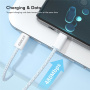 ENKAY pleteni kabel za punjenje i prijenos podataka - USB-C na USB-C - 2 m - bijeli