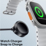 ESSAGER 3u1 univerzalni pleteni kabel za punjenje i prijenos podataka - USB-C na magnetski puck / USB-C / Lightning - 1,2 m - crni