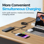 JOYROOM S-A21 3u1 univerzalni pleteni kabel za punjenje - USB-C na USB-C / Lightning / micro USB - 1,2 m - crni