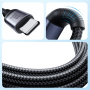 JOYROOM S-A21 3u1 univerzalni pleteni kabel za punjenje - USB-C na USB-C / Lightning / micro USB - 1,2 m - crni