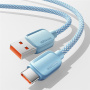 ESSAGER ES-X46 pleteni kabel za punjenje i prijenos podataka - USB-A na USB-C - 1 m - plavi