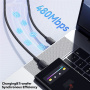 ESSAGER ES-X46 pleteni kabel za punjenje i prijenos podataka - USB-A na USB-C - 1 m - plavi