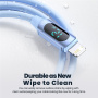 Toocki TQ-X55 kabel za punjenje i prijenos podataka - USB-A na Lightning - 1 m - ljubičasti