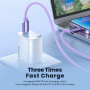 Toocki TQ-X55 kabel za punjenje i prijenos podataka - USB-C na Lightning - 1 m - ljubičasti