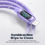 Toocki TQ-X55 kabel za punjenje i prijenos podataka - USB-C na Lightning - 1 m - ljubičasti