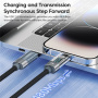 Toocki TQ-X36 kabel za punjenje i prijenos podataka - USB-C na Lightning - 2 m - sivi