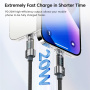 Toocki TQ-X36 kabel za punjenje i prijenos podataka - USB-C na Lightning - 2 m - sivi