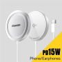 ESSAGER ES-WC11 Qi2 bežični MagSafe punjač za iPhone / AirPods - 15W - bijeli