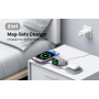 YM-T1 3u1 bežični MagSafe punjač za iPhone / Apple Watch / AirPods - 15W - tamno siva