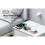 YM-T1 3u1 bežični MagSafe punjač za iPhone / Apple Watch / AirPods - 15W - roza