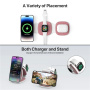 YM-T1 3u1 bežični MagSafe punjač za iPhone / Apple Watch / AirPods - 15W - roza