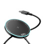 ESSAGER ES-WC19 bežični MagSafe punjač s pozadinskim osvjetljenjem za iPhone / AirPods - 15W - crna