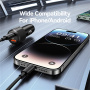 USAMS US-CC283 auto punjač s USB-C / USB-A priključcima - 60W - crni