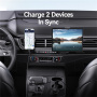 USAMS US-CC283 auto punjač s USB-C / USB-A priključcima - 60W - crni
