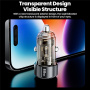 Toocki TQ-CC25A auto punjač s USB-C / USB-A priključcima - 60W - crni