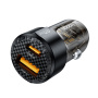 Toocki TQ-CC25A auto punjač s USB-C / USB-A priključcima - 60W - crni