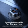 Toocki TQ-CC34B mini auto punjač s 2x USB-C priključka - 45W - crni