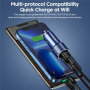 Toocki TQ-CC03 auto punjač s USB-C / USB-A priključcima - 63W - tamno plava
