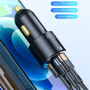 ESSAGER F689 auto punjač s 2x USB-C / USB-A priključka - 66W - crni