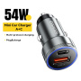 ESSAGER ES-CC11 auto punjač s USB-C / USB-A priključcima - 54W - siva