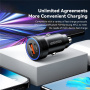 ESSAGER ES-CC11 auto punjač s USB-C / USB-A priključcima - 54W - siva
