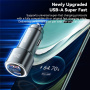 ESSAGER ES-CC16 auto punjač s USB-C / USB-A priključcima - 89W - crni
