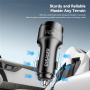 ESSAGER ES-CC19 auto punjač s zaslonom i USB-C / USB-A priključcima - 140W - crni