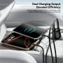 ESSAGER ES-CC19 auto punjač s zaslonom i USB-C / USB-A priključcima - 140W - crni