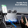 ESSAGER ES-CC15 mini auto punjač s USB-C / USB-A priključcima - 45W - crni