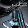 ESSAGER ES-CC10 auto punjač s zaslonom i priključcima USB-C / 2x USB-A - 80W - siva