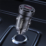 USAMS US-CC175 auto punjač s USB-C / USB-A priključcima - 45W - crni