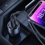 USAMS US-CC176 auto punjač s USB-C / USB-A priključcima - 95W - crni