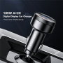 ESSAGER FSJ-008 auto punjač s zaslonom i priključcima 2x USB-C / USB-A - 105W - smeđa