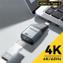 ESSAGER ES-OTG22 video redukcija - HDMI na USB-C - tamno siva